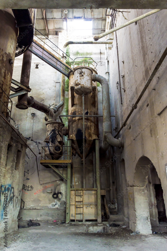 Fototapeta premium abandoned metallurgical factory waiting for a demolition