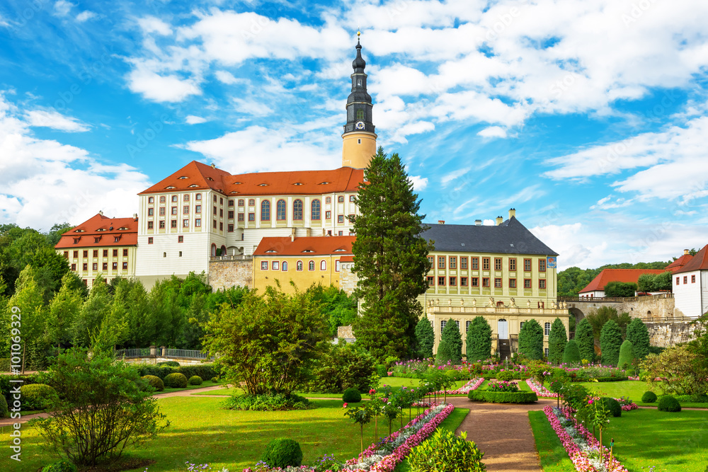 Naklejka premium Weesenstein Castle near Dresden, beautiful view, Saxony, Germany