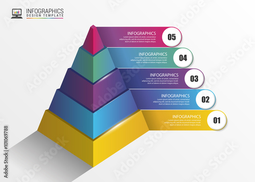 Pyramid. Infographic concept. Modern design template. Vector