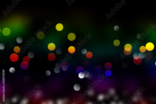 bokeh lights as background on black