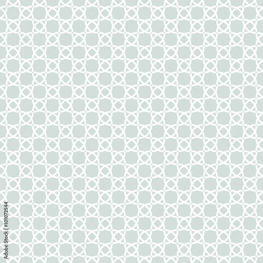 Seamless vector light blue and white ornament. Modern geometric pattern with repeating elements