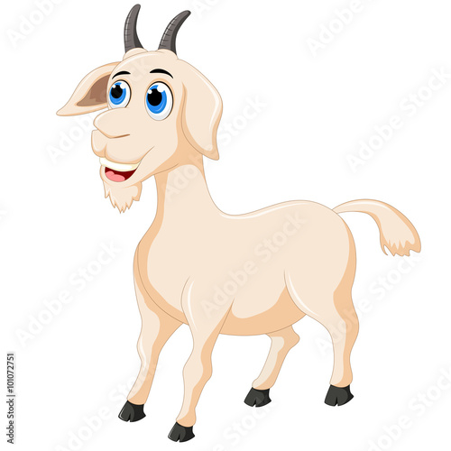 Cute goat cartoon for you design