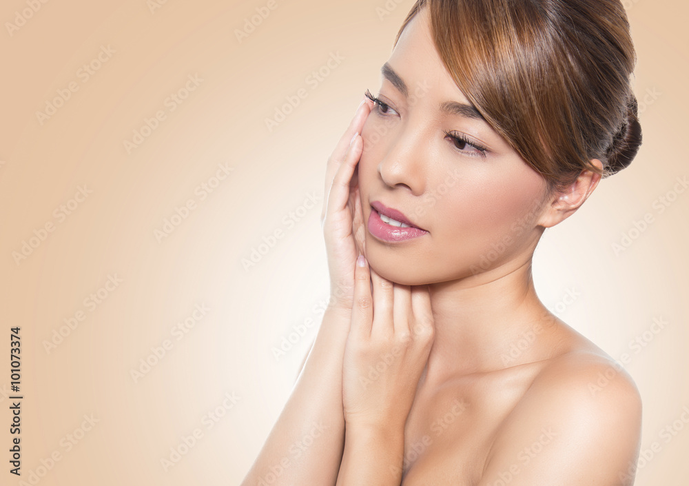 beautiful young asian woman with flawless skin and perfect make-up beautiful young asian woman with flawless skin and perfect make-up