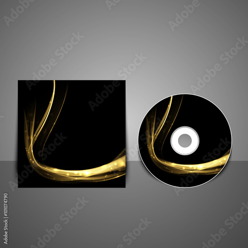 Cd cover design template. Abstract technology background.