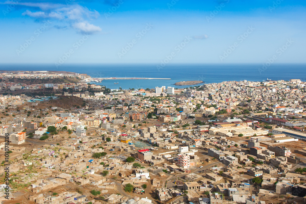 View of Praia city in Santiago - Capital of Cape Verde Islands -