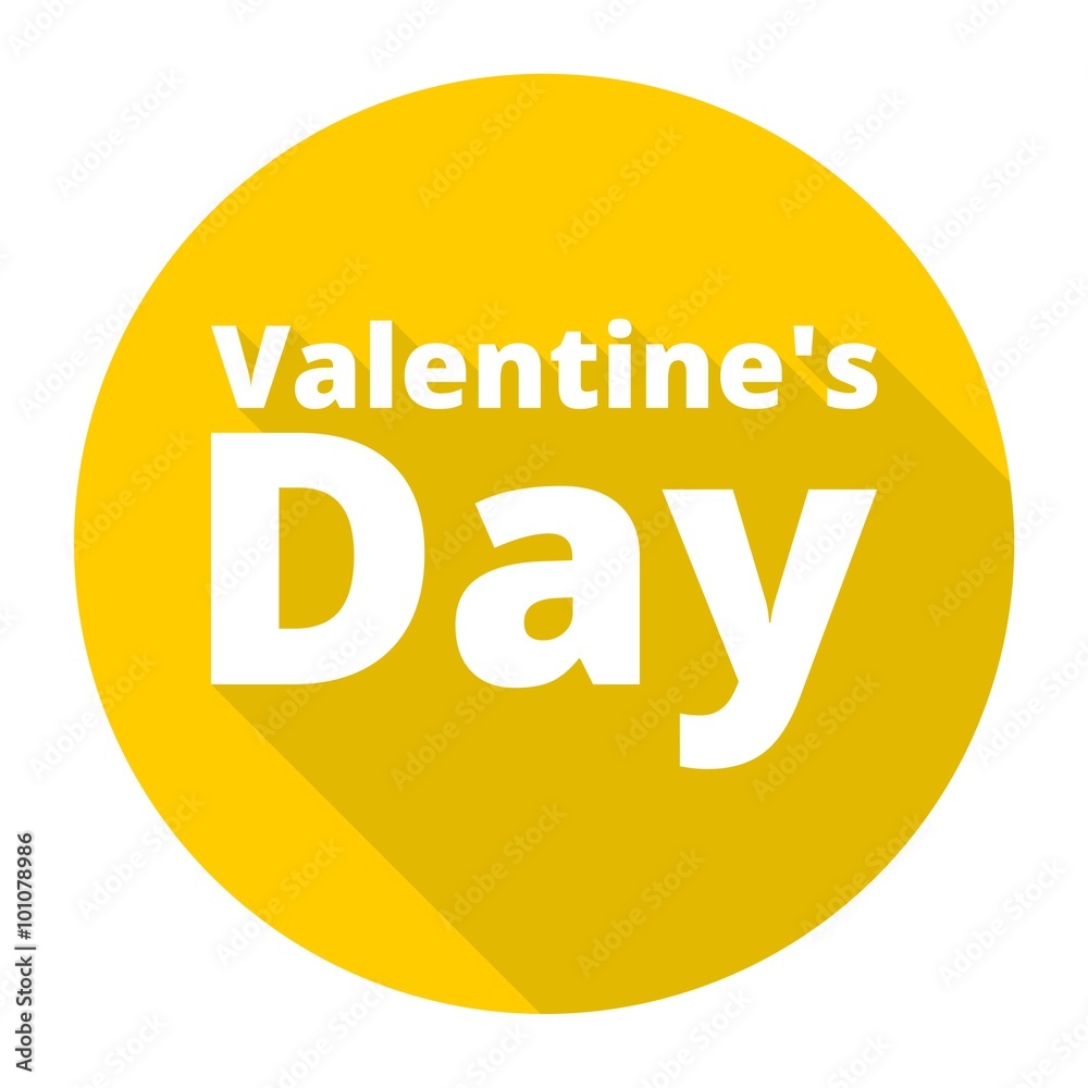 Valentine's day icon with long shadow Valentine's day icon with long shadow