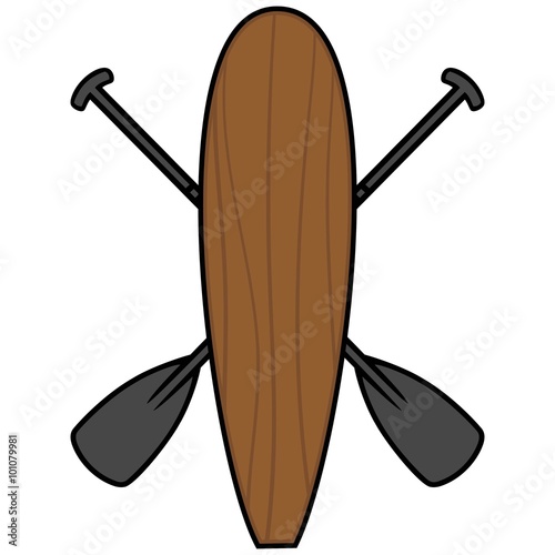 Paddle Board and Oars