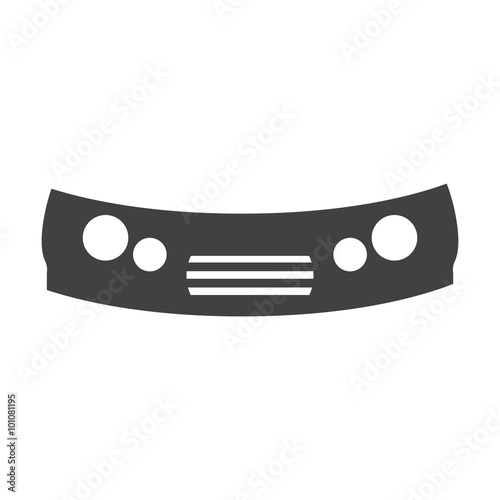 bumper black simple icon on white background for web