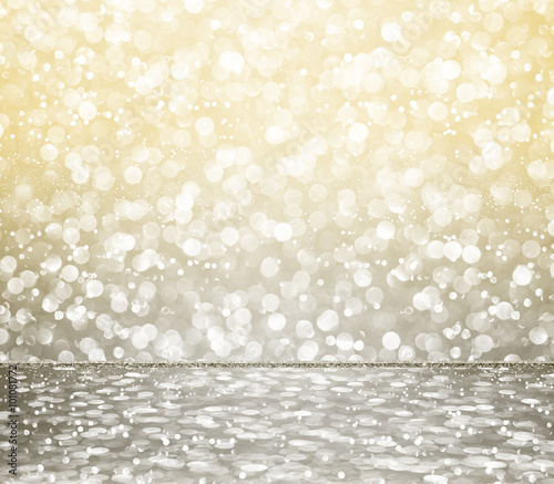 white gold glitter bokeh ab...