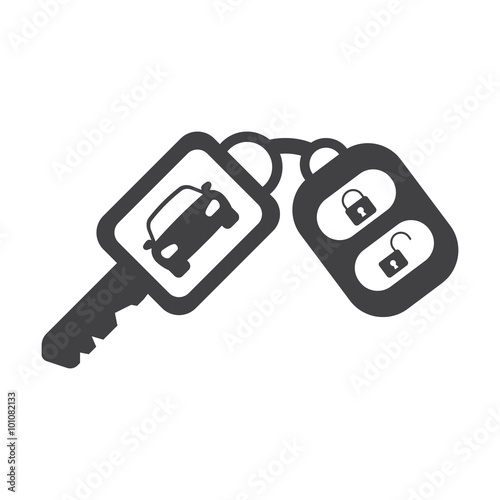 car key black simple icons set for web