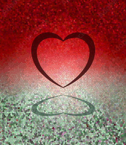 vecor reflective sexy valentine mosaic heart