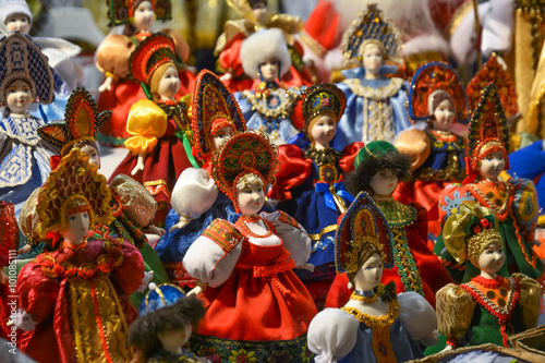 Dolls made of fabric - samples of ancient Russian clothes for women.