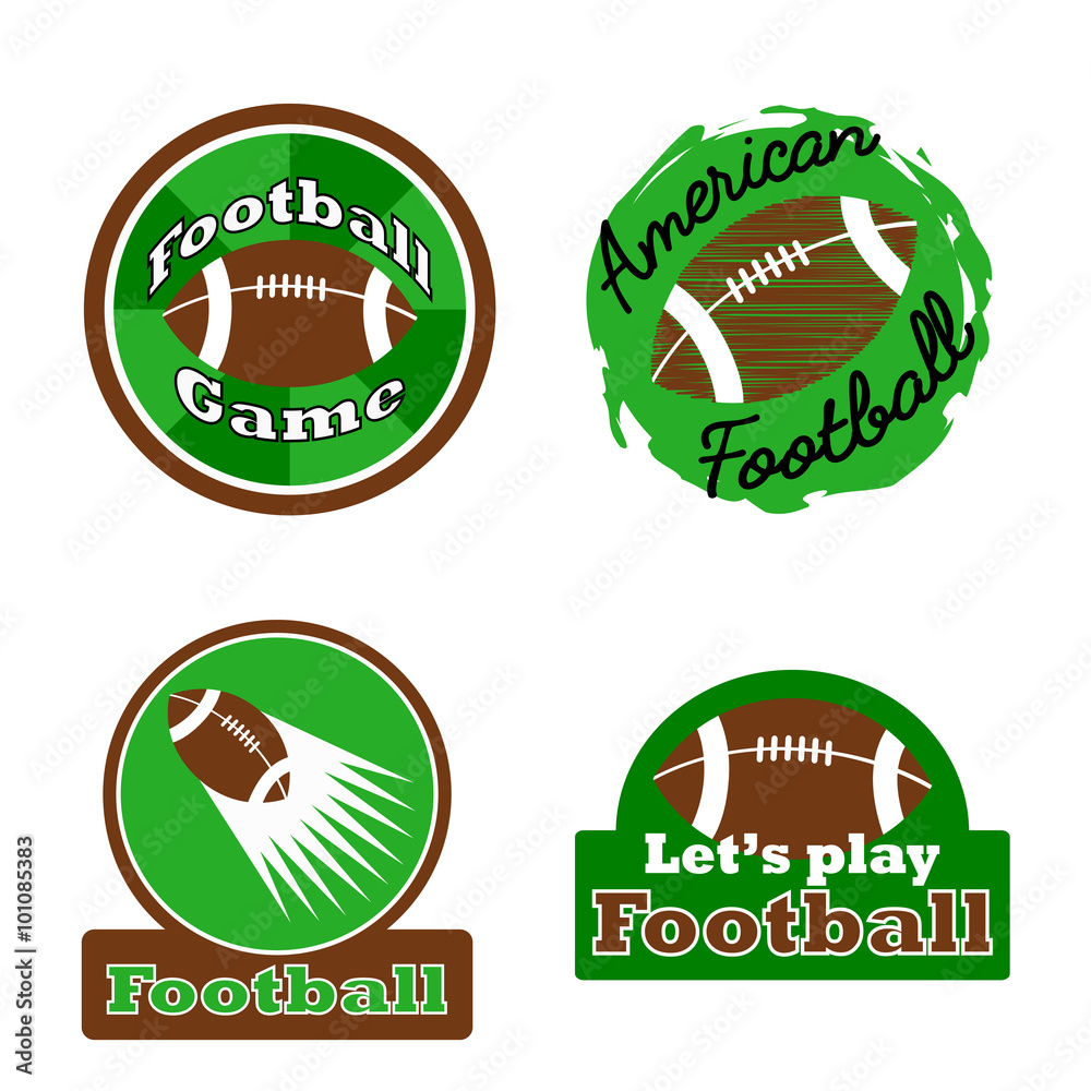 American football challenge winner logo, label, badge. Vector abstract  isolated illustration. Sport Team Identity Vector Illustrations Stock  Vector | Adobe Stock