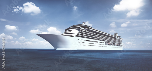 Sea Route Cruise Skyline Summer Concept photo