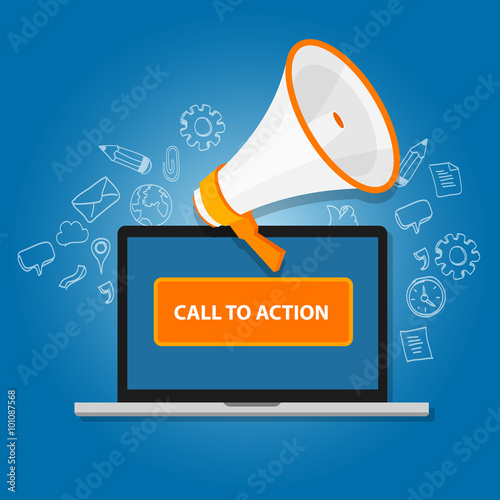 call to action button marketing online design page