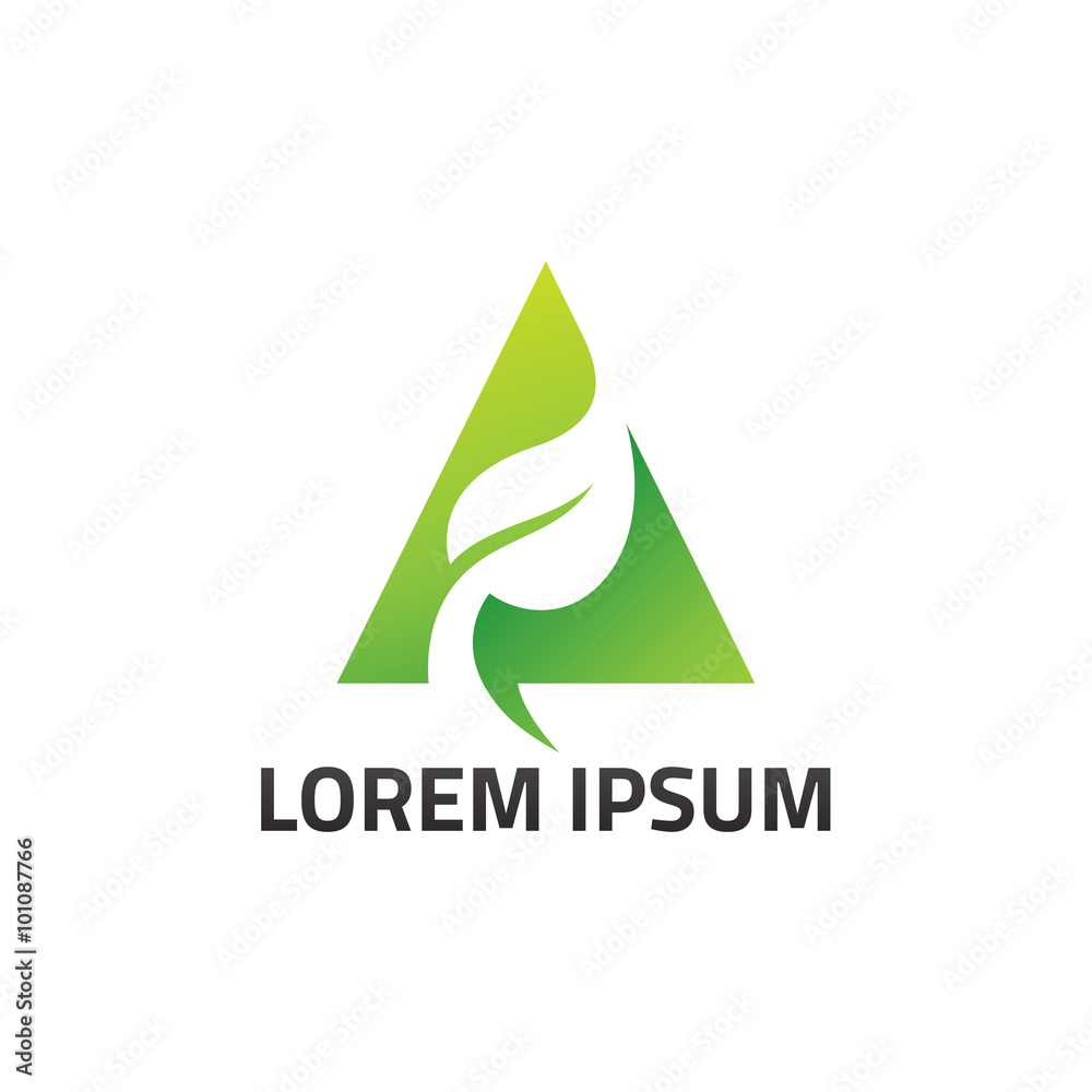 Green Leaf Letter A Logo Green Leaf Letter A Logo