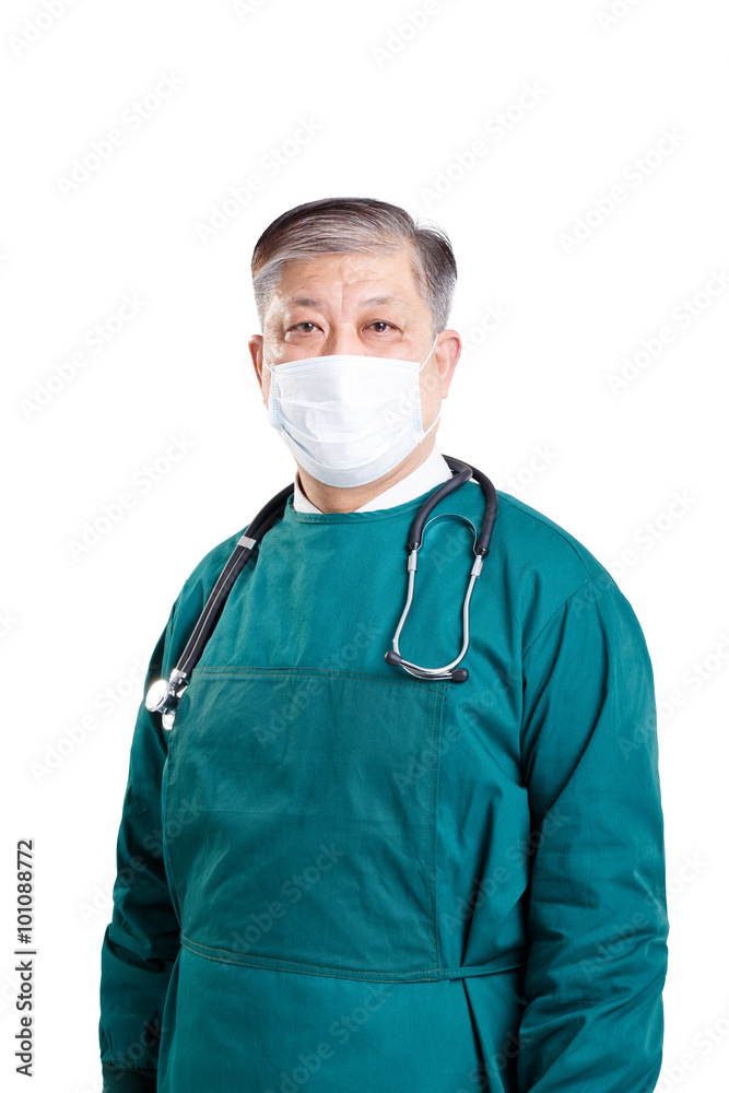 portrait old asian man surgical doctor in surgical gown with ste portrait old asian man surgical doctor in surgical gown with ste
