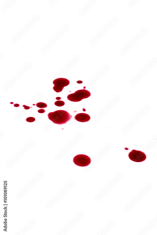 blood drops isolated on white background blood drops isolated on white background