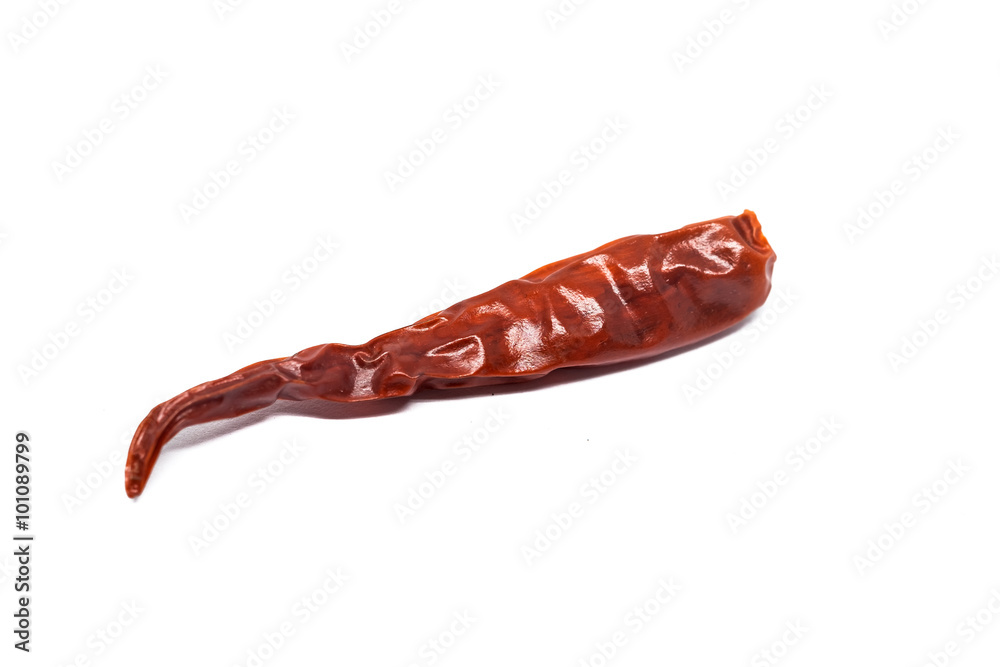 Dried red hot peppers isolated on white background Dried red hot peppers isolated on white background