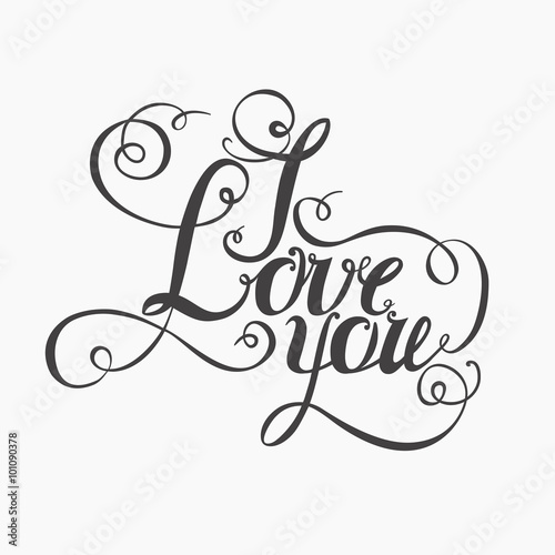 lettering "I love you."