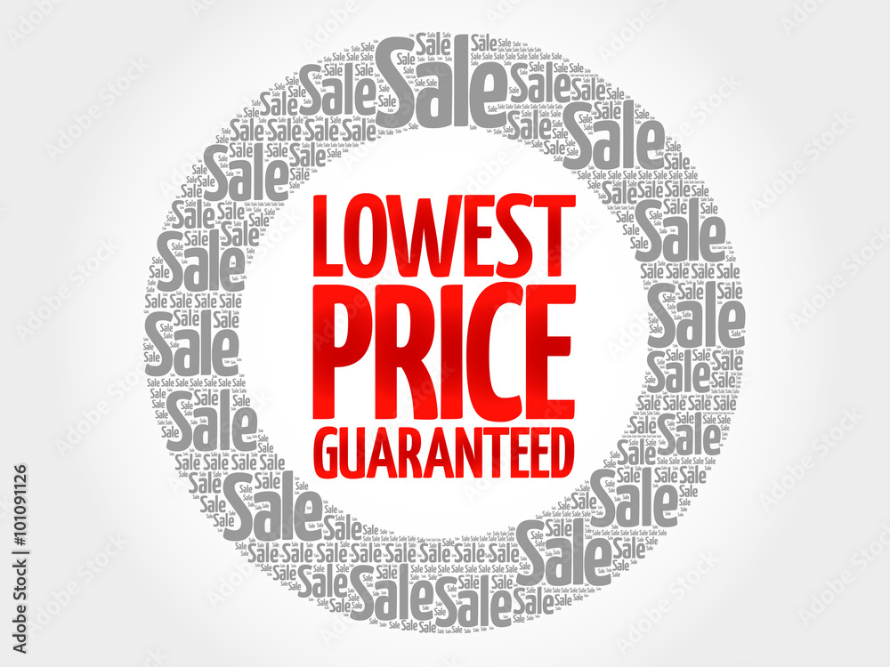 Lowest Price Guaranteed words cloud, business concept background