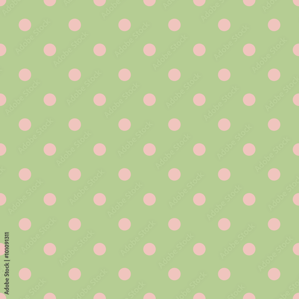 Seamless polka dot green pattern with circles Seamless polka dot green pattern with circles