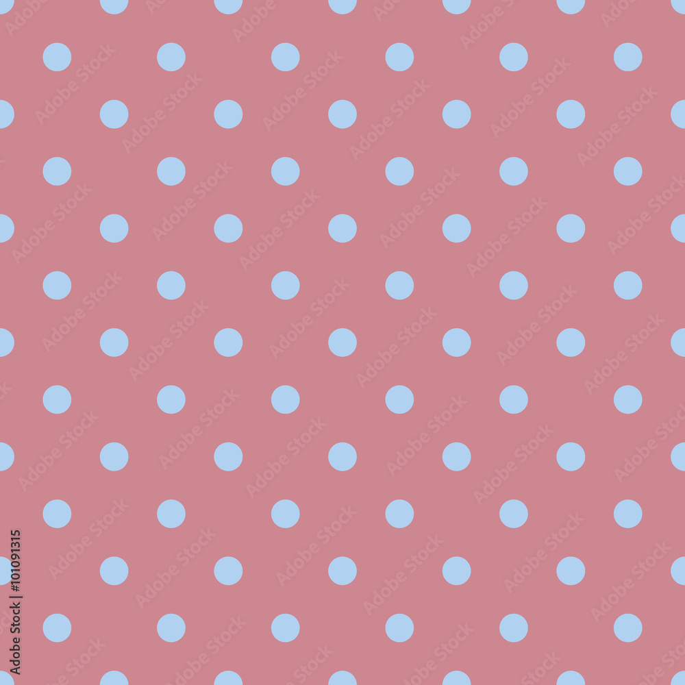 Seamless polka dot red pattern with circles