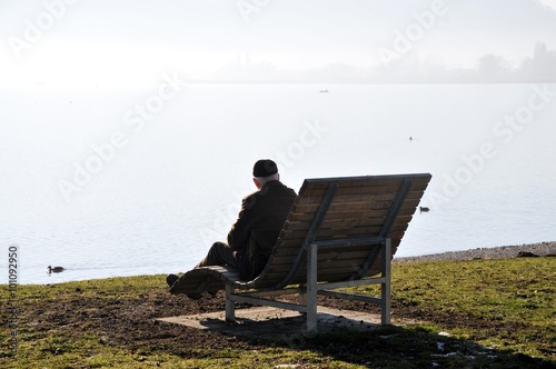 chilling out near lake