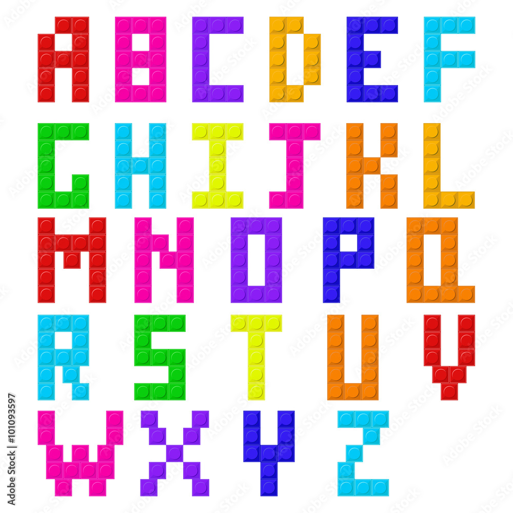 Alphabet colored Alphabet colored