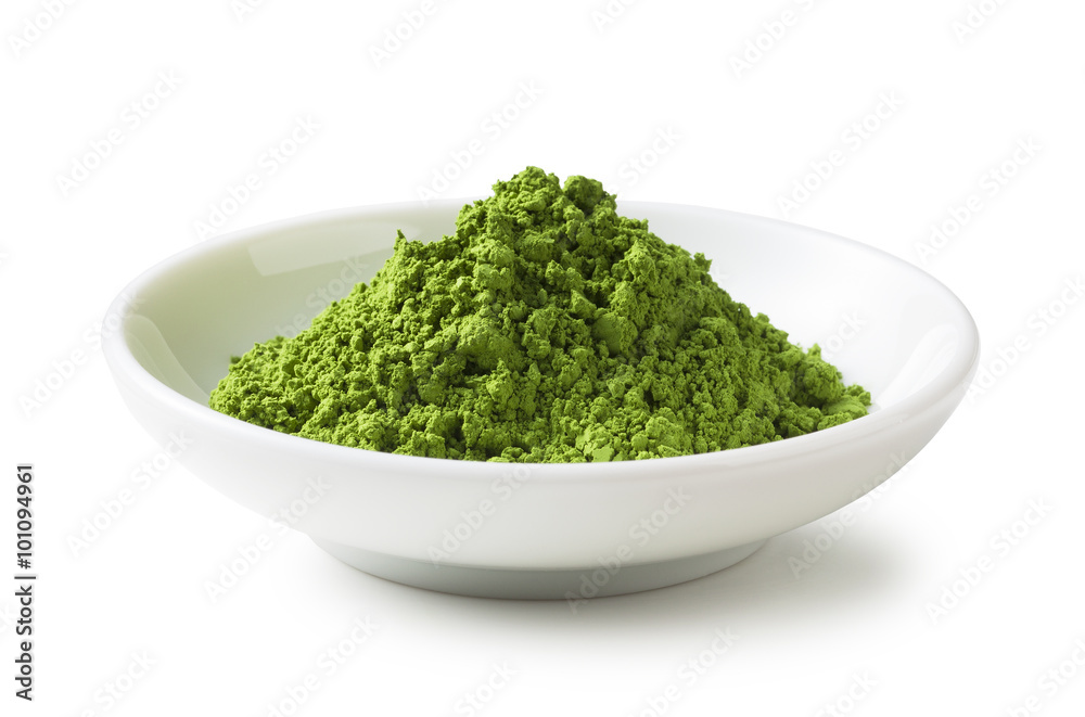 Green Tea powder on the plate Green Tea powder on the plate