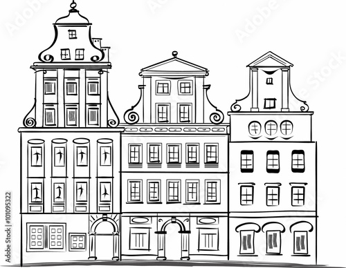 Wroclaw Rynek square facades