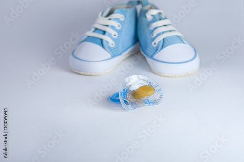 pacifier; baby, blue;