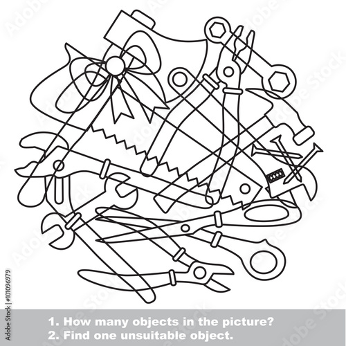 Tools mishmash set in vector.
