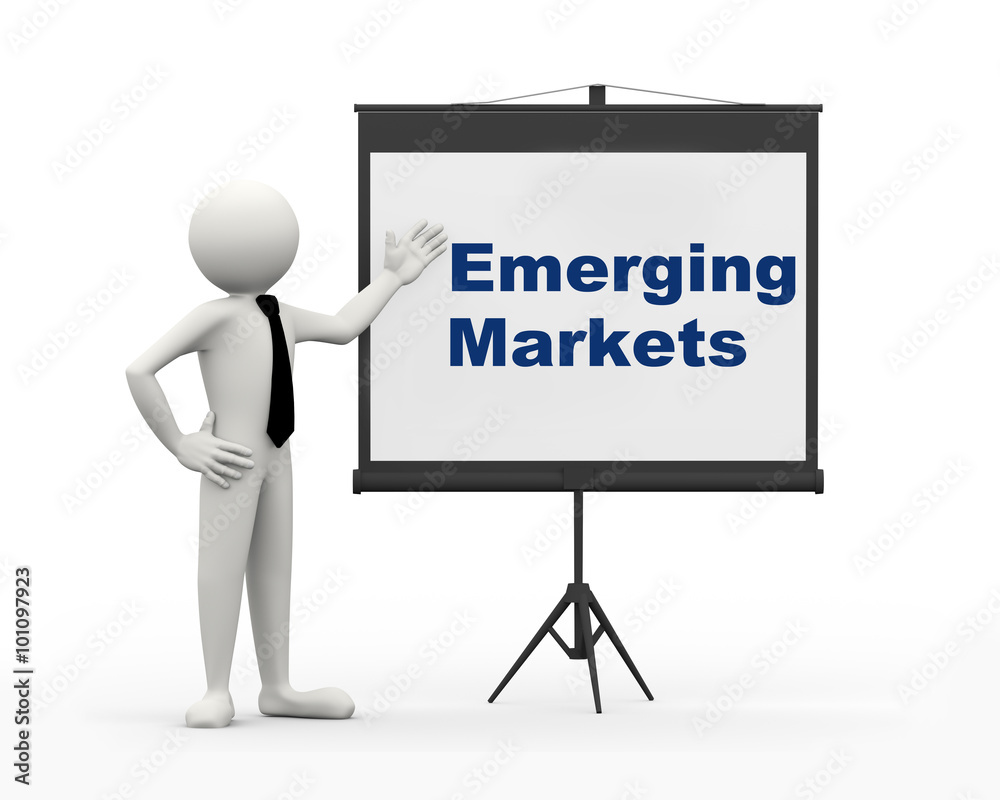 3d businessman - emerging markets 3d businessman - emerging markets