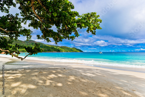Fototapeta Naklejka Na Ścianę i Meble -  Anse Lazio beach, Praslin island. The Seychelles