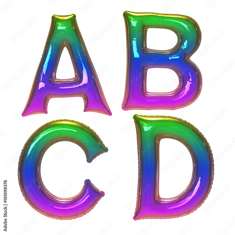 rainbow color alphabet foil balloon set with clipping path rainbow color alphabet foil balloon set with clipping path