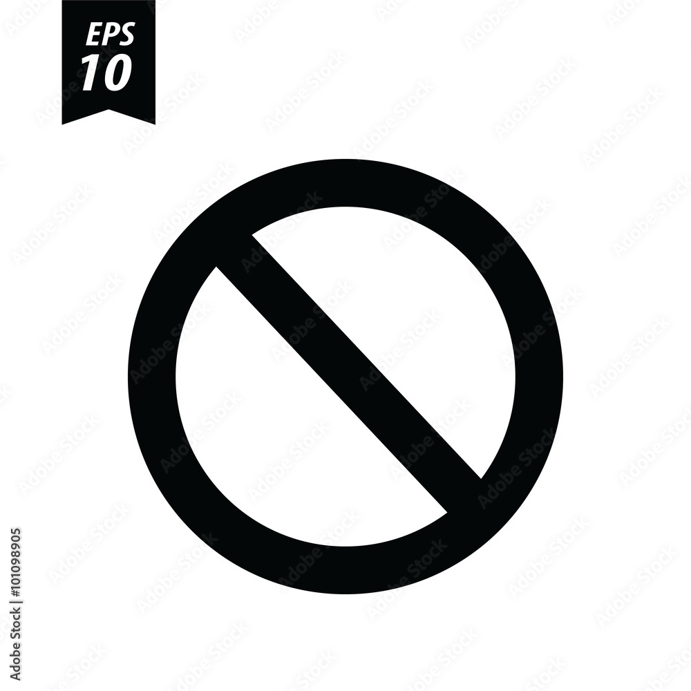 Not Allowed Sign, vector Not Allowed Sign, vector
