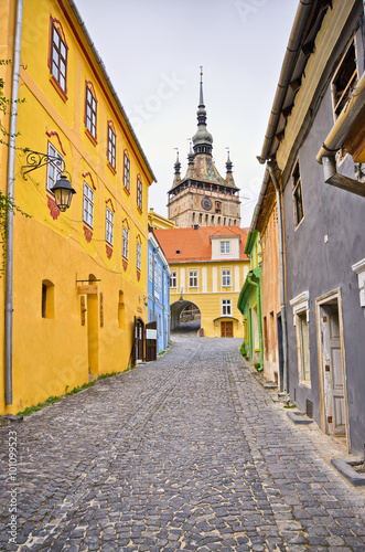 Famous tower of Sighisoara, Romania