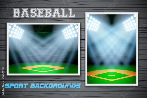Set Backgrounds of baseball stadium