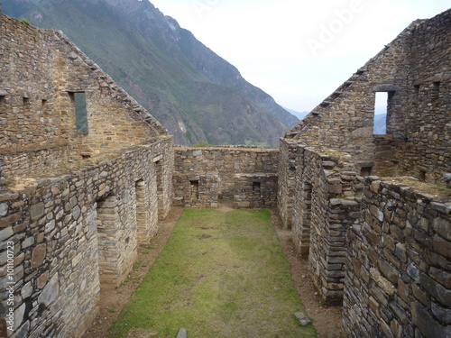 choquequirao inka ruin in peruvian mountain jungle