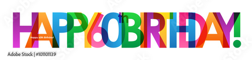 "HAPPY 60th BIRTHDAY" Card