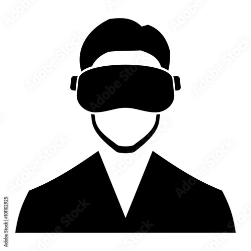 Virtual Reality Headset Icon. Vector
