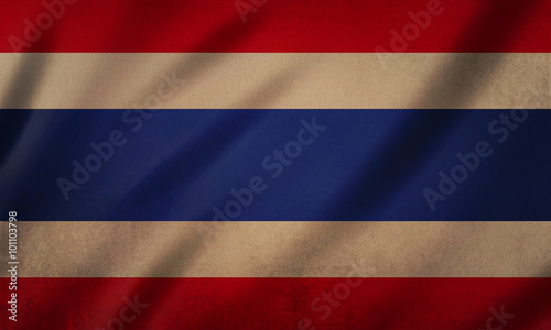 Flag of Thailand  old  texture  vintage background