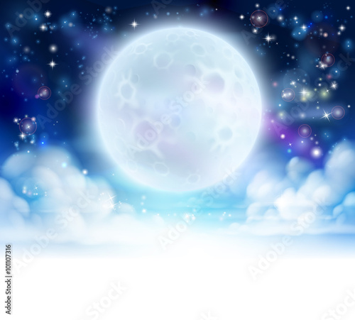 Moon Sky Header Background