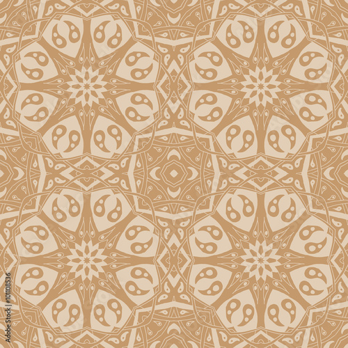 Mandala seamless pattern. Floral ethnic abstract decorative ornament