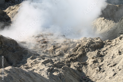Frozen sand heat it with steam