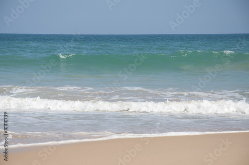 Waves breaking near the shore at Tangalle  Sri Lanka