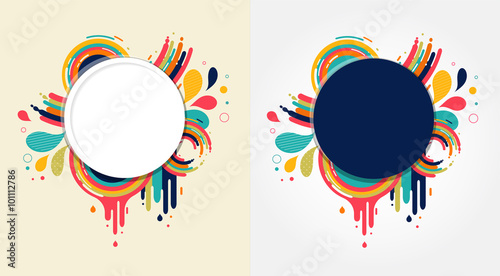 abstract colorful background with text space