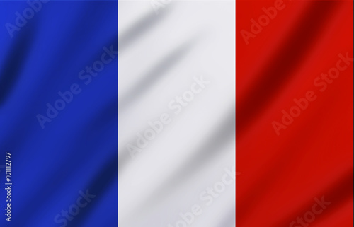 France flag silk fabric ackground