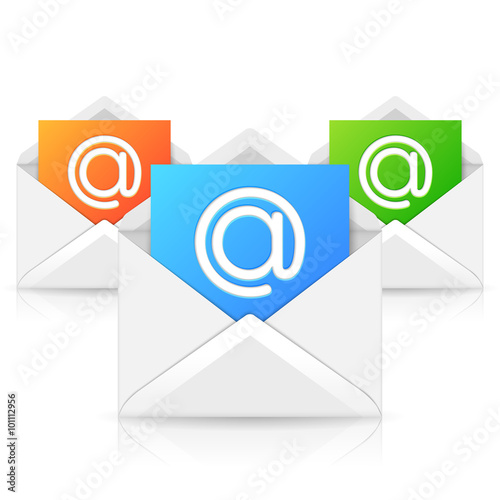 Opened Envelope with Colorful Paper Sheet